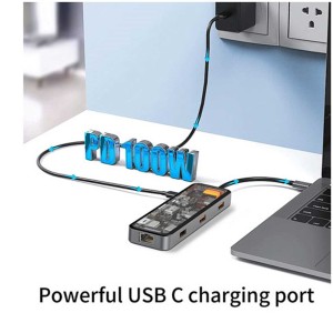 هاب 8 پورت Type-C بیوا مدل  HUB-03